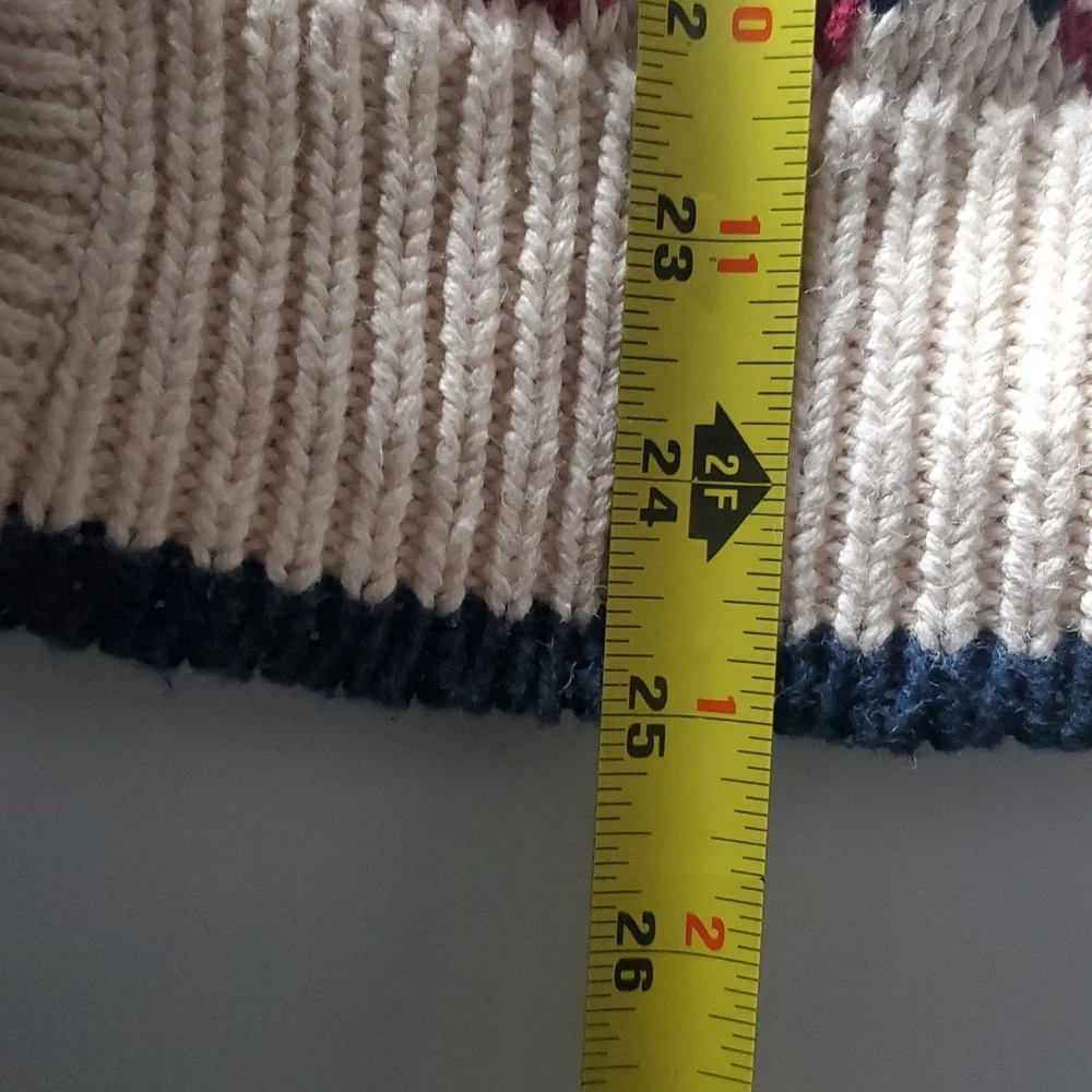 Vintage Hunt Club Womens Heavy Knit Mixed Print Grandpa Sweater Size Lg Cotton - Picture 13 of 14